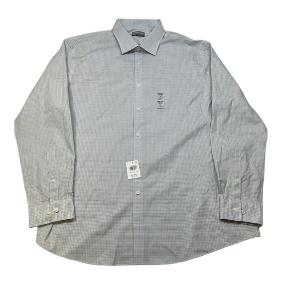 Michael Kors Dress Shirt Mens 2XL 18 34/35‎ Grey Multi Plaid Regular Fit NEW